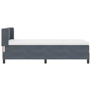 Postel s boxspringem s čelo Tmavě šedá 190 x 90 cm samet - obrázek 8