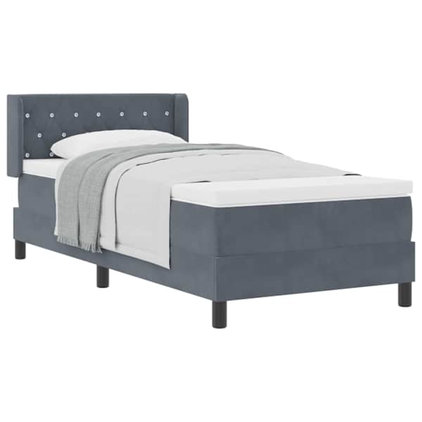 vidaXL Karbi vedrumadrats peaga Tumehall 200 x 90 cm Samet