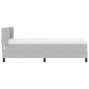 Postel s boxspringem s čelo Světle šedá 200 x 100 cm samet - obrázek 8
