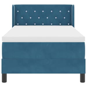 Postel s boxspringem s čelo Tmavě modrá 200 x 100 cm samet - obrázek 7