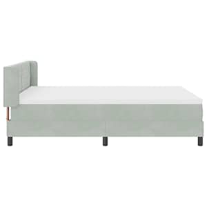 Postel s boxspringem s čelo Světle šedá 190 x 140 cm samet - obrázek 8