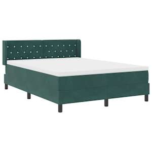 Postel s boxspringem s čelo Tmavě zelená 200 x 140 cm samet - obrázek 5