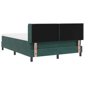 Postel s boxspringem s čelo Tmavě zelená 200 x 140 cm samet - obrázek 8
