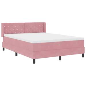Postel s boxspringem s čelo Růžová 200 x 160 cm samet - obrázek 6