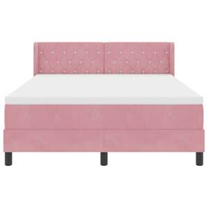 Postel s boxspringem s čelo Růžová 200 x 160 cm samet - obrázek 7