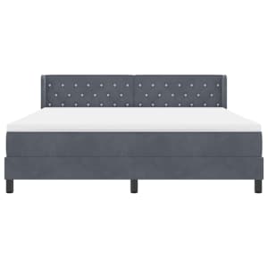 Postel s boxspringem s čelo Tmavě šedá 200 x 180 cm samet - obrázek 7