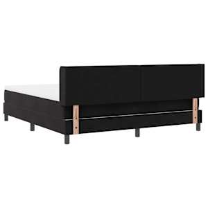 Postel s boxspringem s čelo Černý 200 x 180 cm samet - obrázek 9