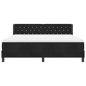 Postel s boxspringem s čelo Černý 200 x 180 cm samet - obrázek 7