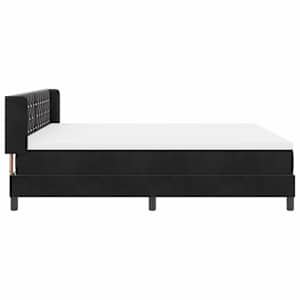 Postel s boxspringem s čelo Černý 200 x 180 cm samet - obrázek 8