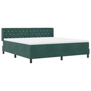 Postel s boxspringem s čelo Tmavě zelená 200 x 180 cm Polyester - obrázek 6