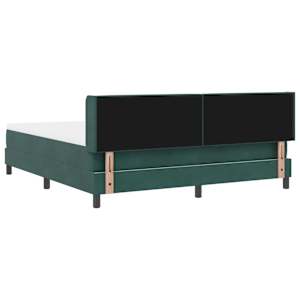 Postel s boxspringem s čelo Tmavě zelená 200 x 180 cm Polyester - obrázek 9