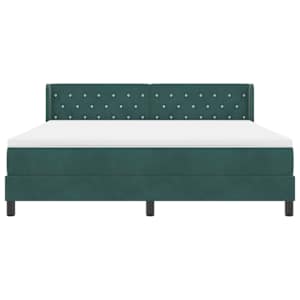 Postel s boxspringem s čelo Tmavě zelená 200 x 180 cm Polyester - obrázek 7
