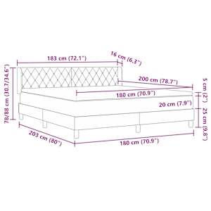 Postel s boxspringem s čelo Tmavě zelená 200 x 180 cm Polyester - obrázek 12