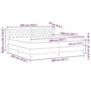 Postel s boxspringem s čelo Tmavě modrá 200 x 200 cm samet - obrázek 12