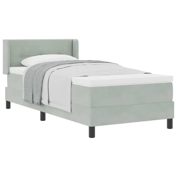 vidaXL Karbi vedrumadrats peaga Helehall 200 x 80 cm Samet