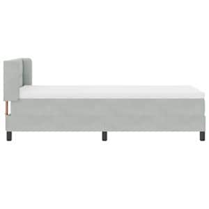 Postel s boxspringem s čelo Světle šedá 200 x 80 cm samet - obrázek 8
