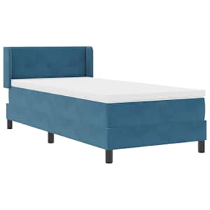 Postel s boxspringem s čelo Tmavě modrá 200 x 80 cm Polyester - obrázek 6