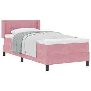 Postel s boxspringem s matrací Růžová 200 x 80 cm Polyester - obrázek 2