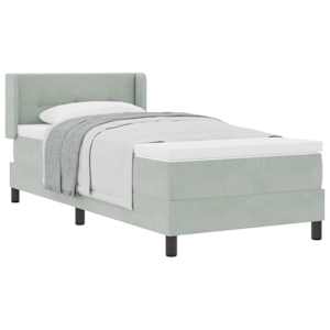 vidaXL Karbi vedrumadrats peaga Helehall 190 x 90 cm Samet