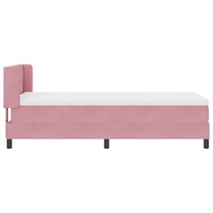 Postel s boxspringem s čelo Růžová 200 x 100 cm samet - obrázek 8
