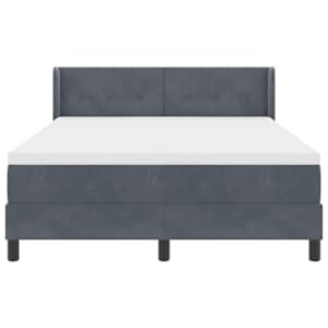 Postel s boxspringem s čelo Tmavě šedá 190 x 140 cm samet - obrázek 7