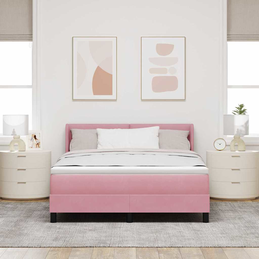 Kasti Vedru Voodi Mattress Roosa 160x200 cm Samet