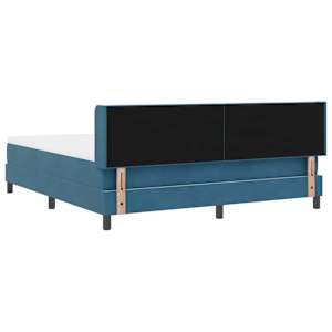 Postel s boxspringem s čelo Tmavě modrá 200 x 180 cm samet - obrázek 9