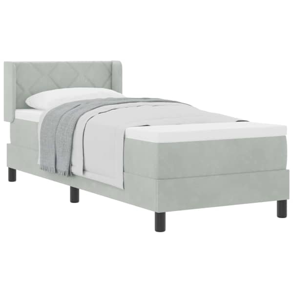vidaXL Karbi vedrumadrats peaga Helehall 200 x 80 cm Samet