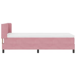 Postel s boxspringem s matrací Růžová 190 x 90 cm Polyester - obrázek 8