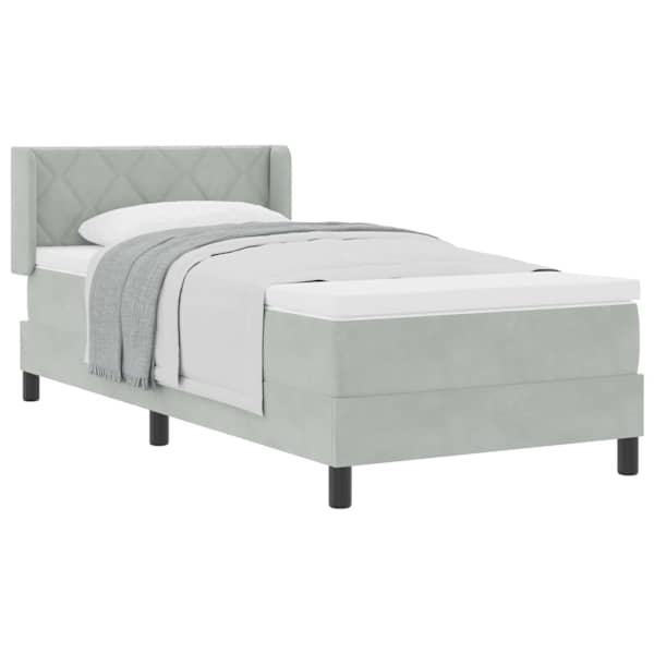 vidaXL Karbi vedrumadrats peaga Helehall 200 x 90 cm Samet