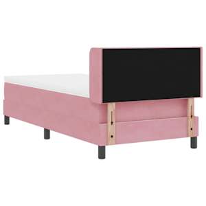 Postel s boxspringem s matrací Růžová 200 x 90 cm Polyester - obrázek 9