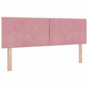 Postel s boxspringem s čelo Růžová 190 x 140 cm samet - obrázek 4
