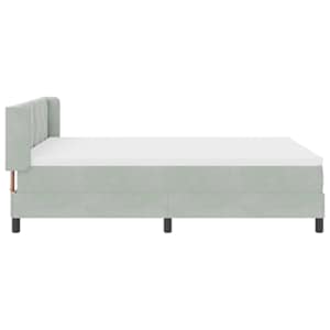 Postel s boxspringem s čelo Světle šedá 200 x 160 cm samet - obrázek 8