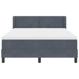 Postel s boxspringem s čelo Tmavě šedá 200 x 160 cm samet - obrázek 6