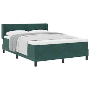 Postel s boxspringem s čelo Tmavě zelená 200 x 160 cm samet - obrázek 2