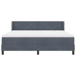 Postel s boxspringem s čelo Tmavě šedá 200 x 180 cm samet - obrázek 6