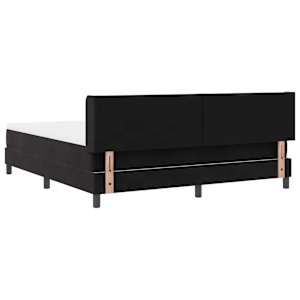 Postel s boxspringem s čelo Černý 200 x 180 cm samet - obrázek 8
