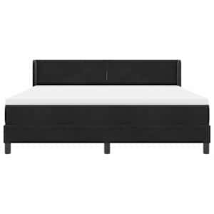 Postel s boxspringem s čelo Černý 200 x 180 cm samet - obrázek 6