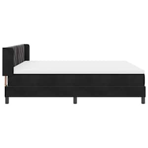 Postel s boxspringem s čelo Černý 200 x 180 cm samet - obrázek 7