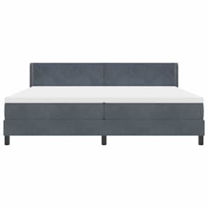 Postel s boxspringem s čelo Tmavě šedá 200 x 200 cm samet - obrázek 7