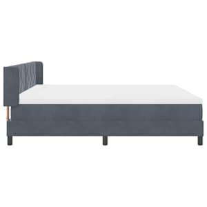 Postel s boxspringem s čelo Tmavě šedá 200 x 200 cm samet - obrázek 8