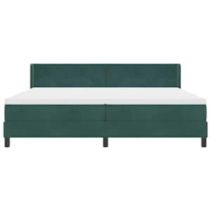 Postel s boxspringem s čelo Tmavě zelená 200 x 200 cm samet - obrázek 6