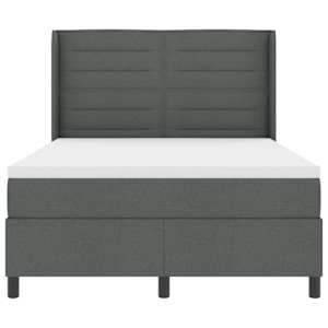 Postel s boxspringem s matrací Tmavě šedá 190 x 140 cm textil - obrázek 7