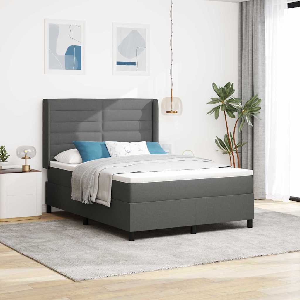 Box Spring Voodi koos Matracega Tume Hall 160x200 cm Riie
