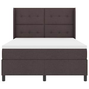 Postel s boxspringem s čelo Tmavě hnědá 190 x 140 cm textil - obrázek 7