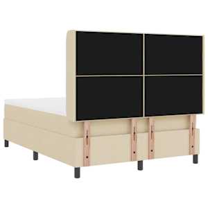 Postel s boxspringem s polštářem Krémová 200 x 140 cm textil - obrázek 9