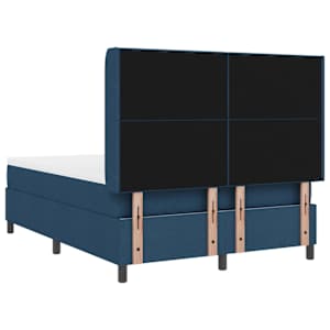 Postel s boxspringem s matrací s čelo Modrá 200 x 160 cm textil - obrázek 10