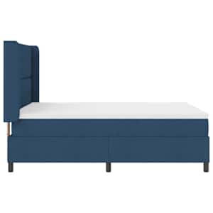 Postel s boxspringem s matrací s čelo Modrá 200 x 160 cm textil - obrázek 9