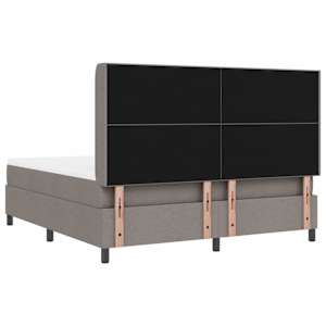 Postel s boxspringem s polštářem Taupe 200 x 180 cm textil - obrázek 9
