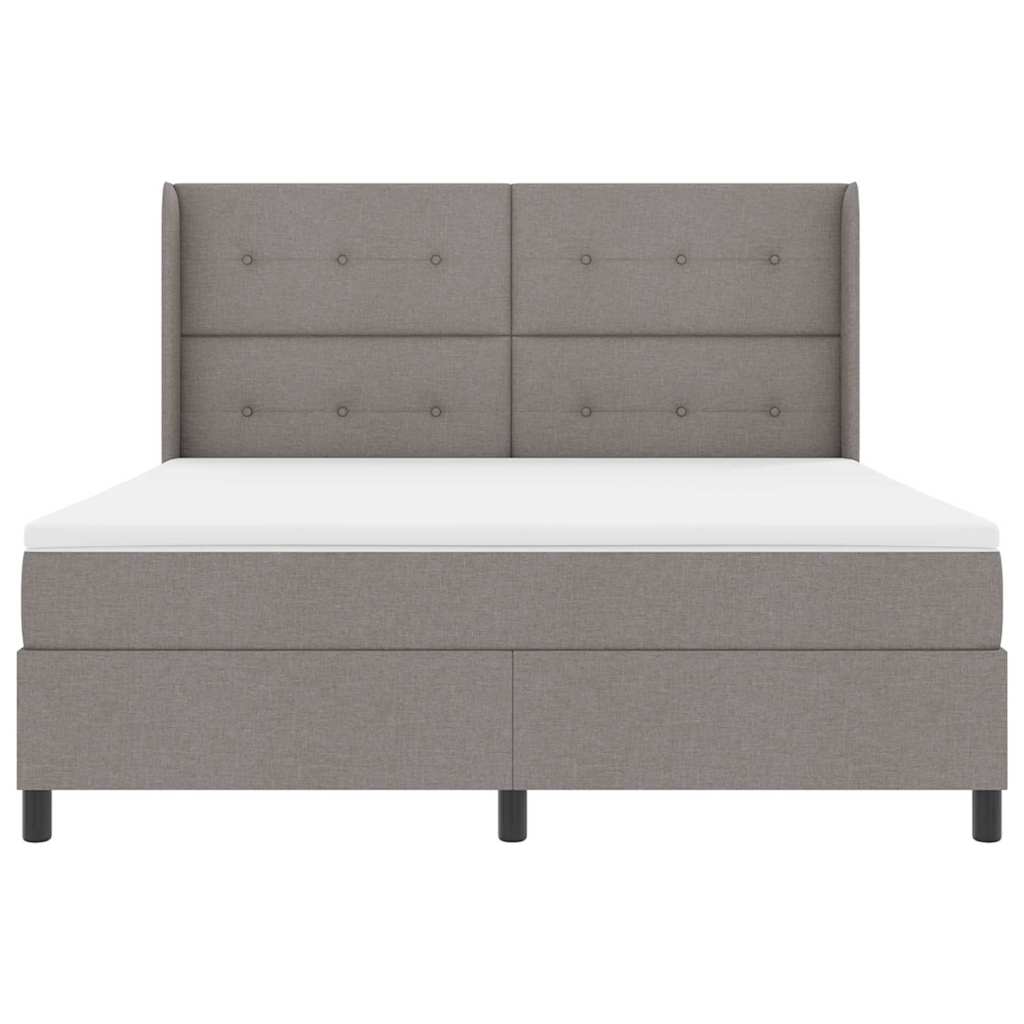 Postel s boxspringem s matrací s čelo Taupe 200 x 180 cm textil - obrázek 7